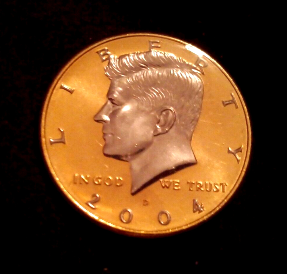 2004 24k Gold and .999 Silver Plated Kennedy Cameo Proof